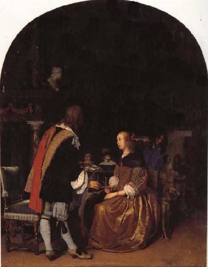 Frans van mieris the elder Refresbment with Oysters oil painting image